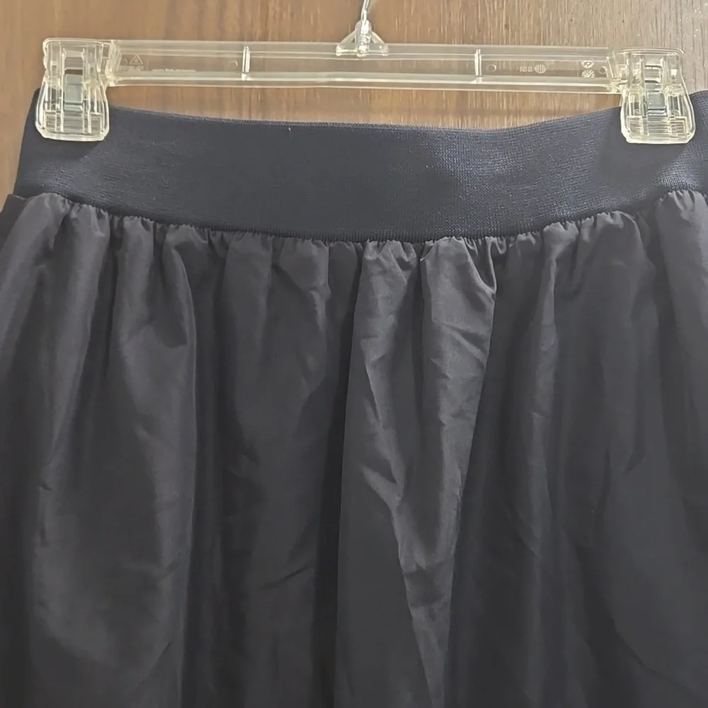 COS-Elastic Waist & Pockets Midi 100% Polyester Navy Skirt-Size 2